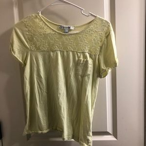 Yellow lace top